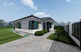 Casa individuala Santandrei cu placa de beton si gard imprejmuire la cheie