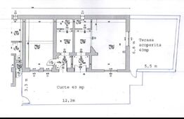 Casa renovabila central, aproape de Magheru, curte comuna, teren