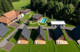 Se vinde proiect turistic inclus A-Frame, priveliste de vis  pe malul raului 