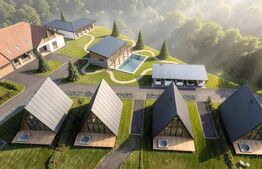 Se vinde proiect turistic inclus A-Frame, priveliste de vis  pe malul raului 