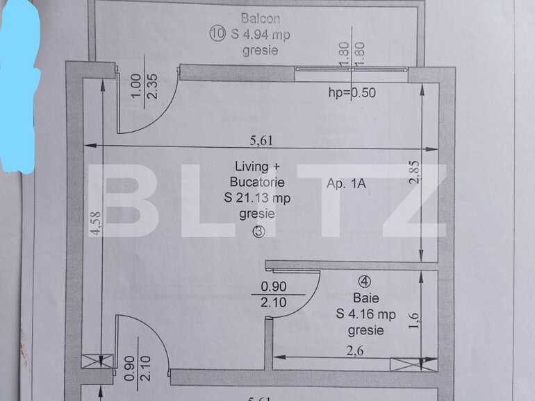 Garsonieră de vânzare Central - 70594AV | BLITZ Oradea | Poza1