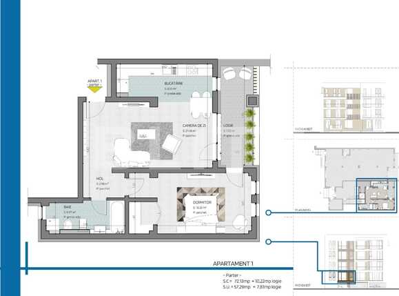 Apartament de vânzare 2 camere Lotus - 74569AV | BLITZ Oradea | Poza1