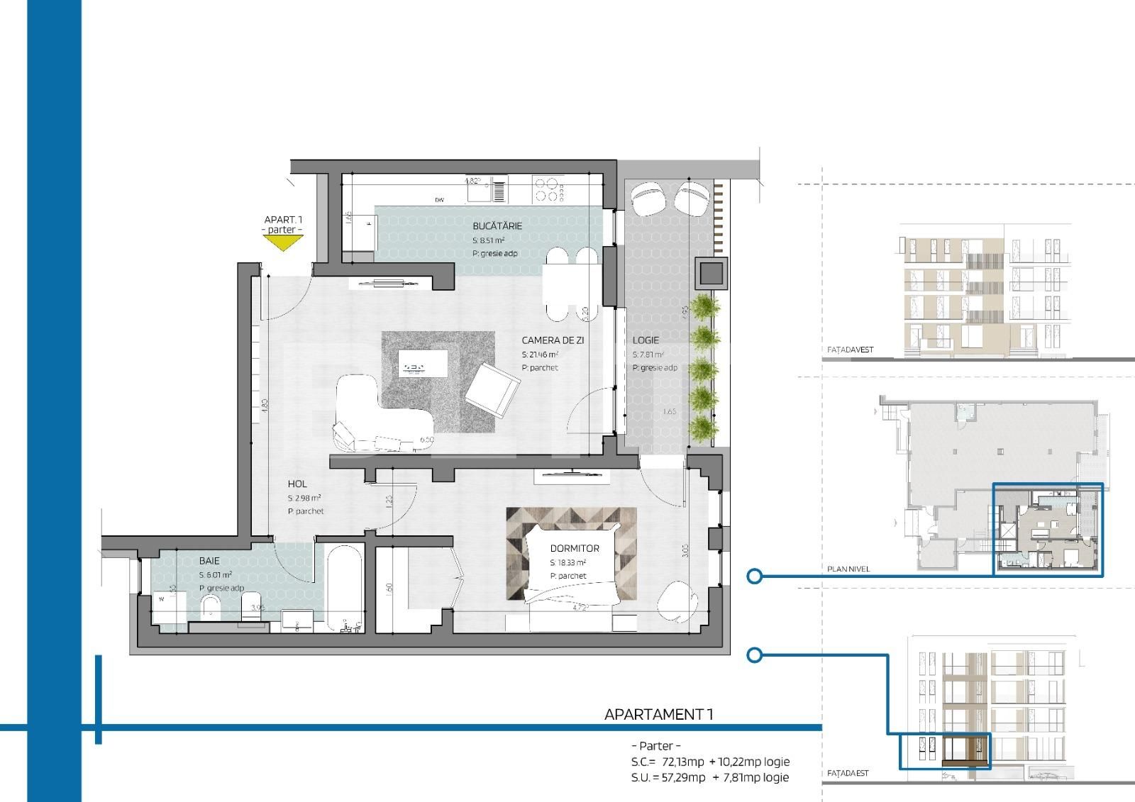 Apartament de vânzare 2 camere Lotus - 74569AV | BLITZ Oradea | Poza1