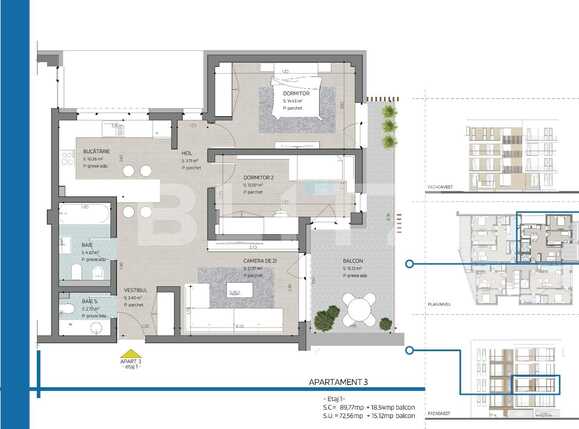 Apartament de vânzare 3 camere Nufarul - 74582AV | BLITZ Oradea | Poza1