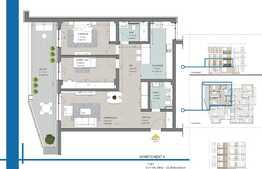 Apartament de 3 camere, 108 mp, imobil nou,zona Nufarul