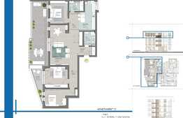 Penthouse 4 camere, 147 mp, lift, in ansamblu nou!