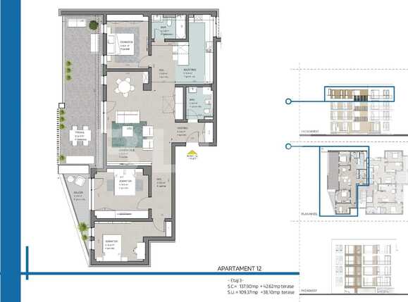 Apartament de vânzare 4 camere Lotus - 74593AV | BLITZ Oradea | Poza1
