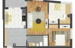 Apartament 3 camere, finisat, 79 mp, zona Semicentrala