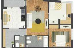 Apartament de 3 camere semifinisat, 78.36 mp, etaj 1, zona Spitalul judetean