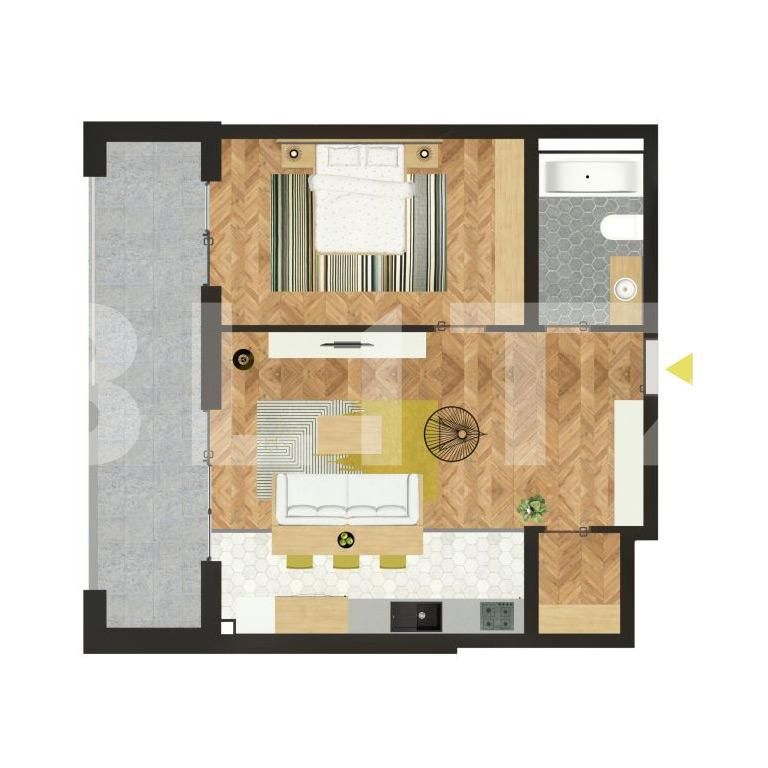 Apartament 2 camere, 74.29 mp, etaj intermediar, zona Centrala