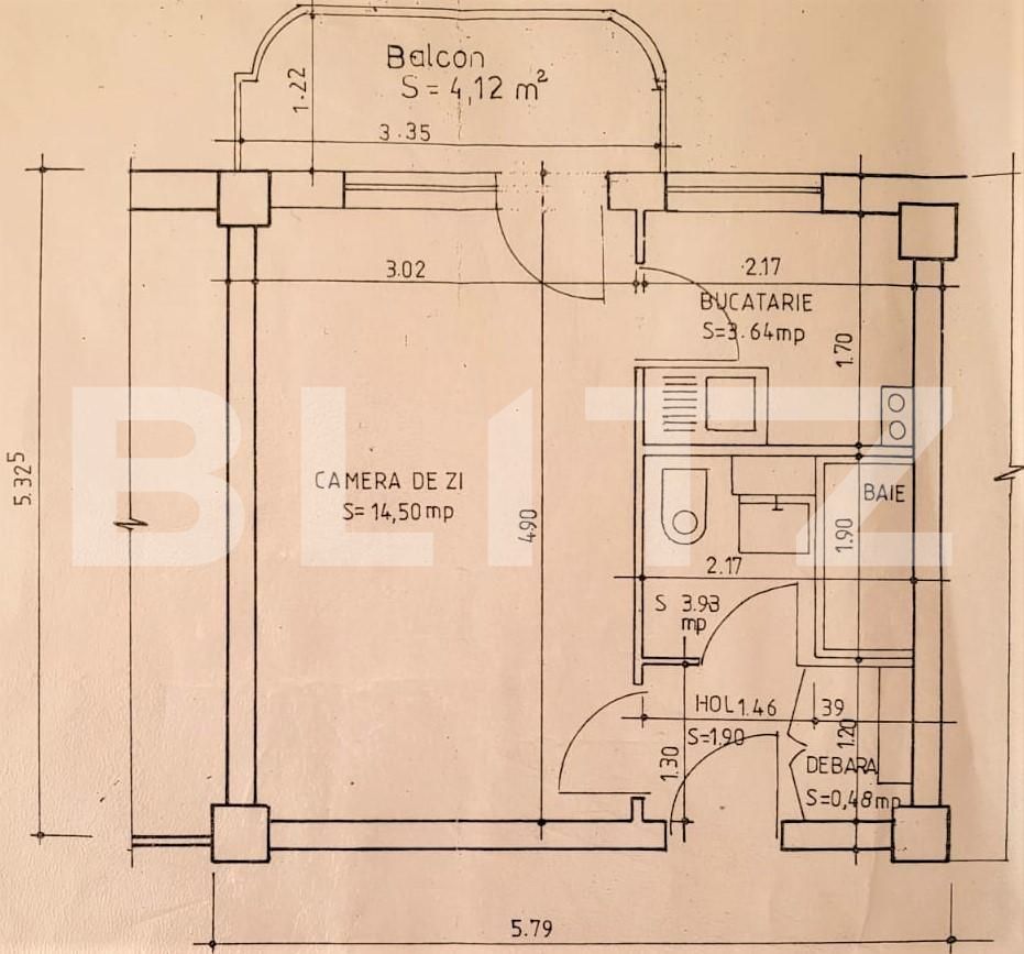 Garsonieră de vânzare Calea Clujului - 84142AV | BLITZ Oradea | Poza1