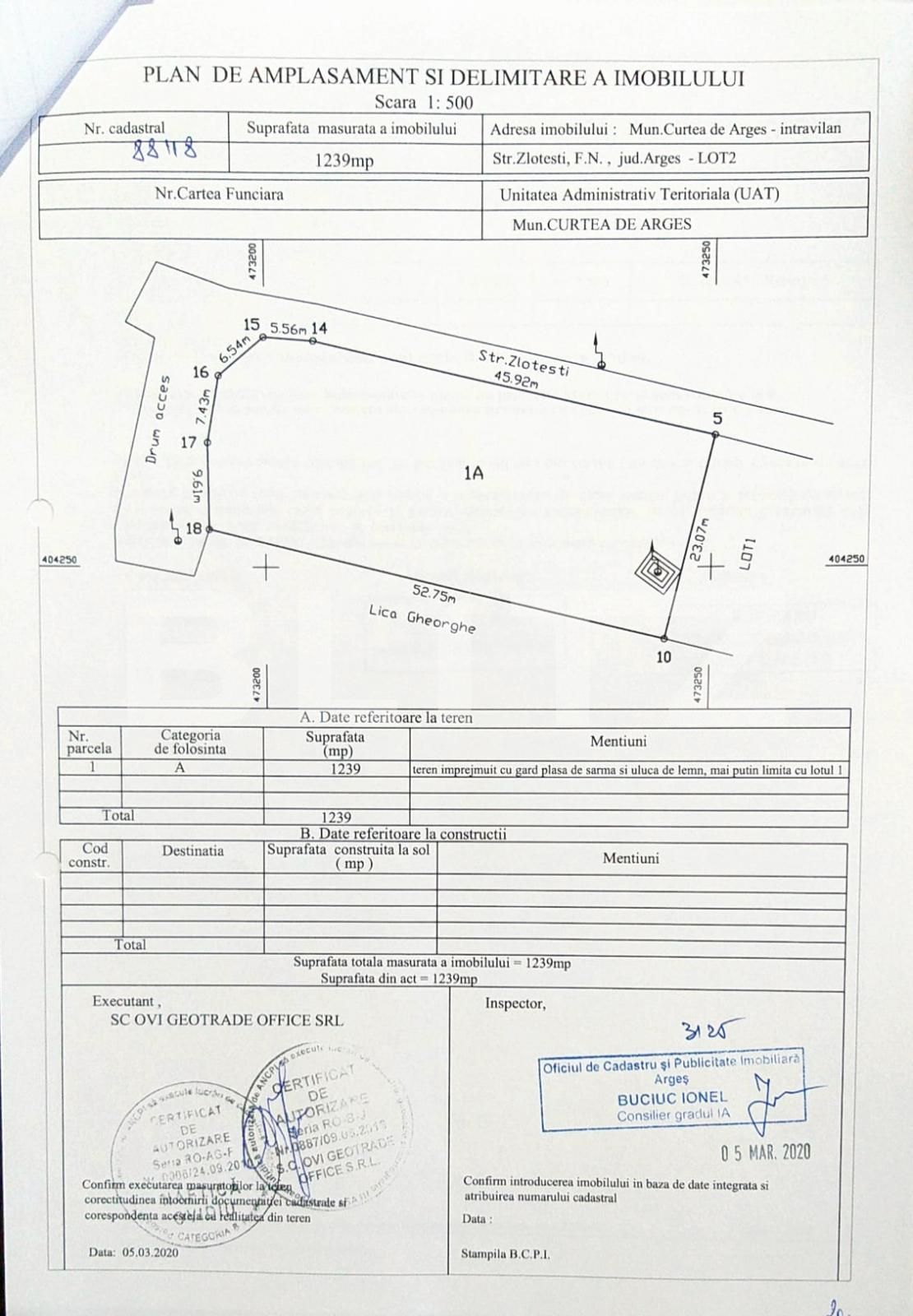 Teren de vânzare Curtea de Argeș - 101213TV | BLITZ Pitești | Poza1