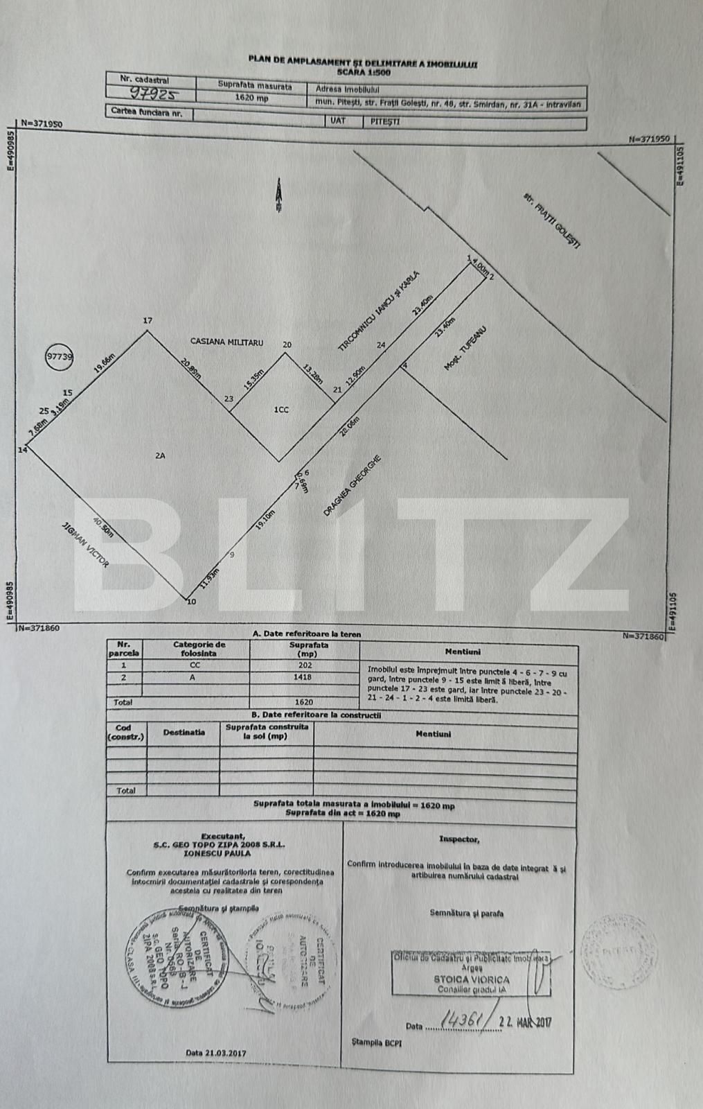 Teren de vânzare Fratii Golesti - 118461TV | BLITZ Pitești | Poza1
