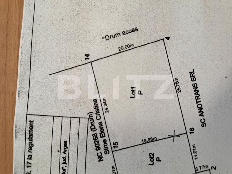 Teren de vânzare Smeura - 124175TV | BLITZ Pitești | Poza1