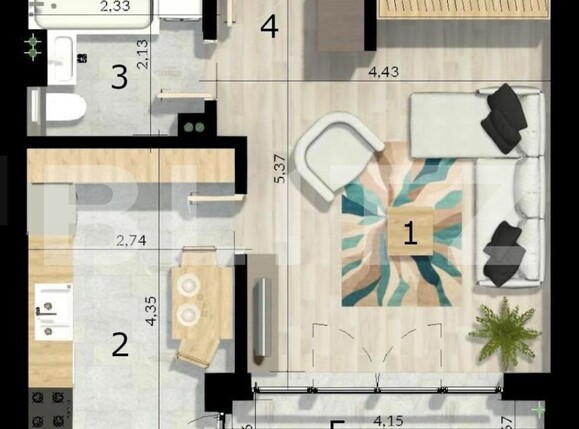 Garsonieră de vânzare Craiovei - 126598AV | BLITZ Pitești | Poza1