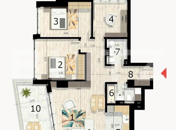 Apartament de vânzare 3 camere Craiovei - 126602AV | BLITZ Pitești | Poza1