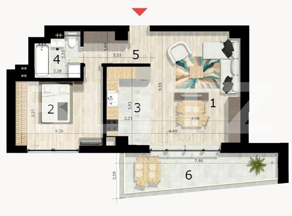 Apartament de vânzare 2 camere Craiovei - 126603AV | BLITZ Pitești | Poza1
