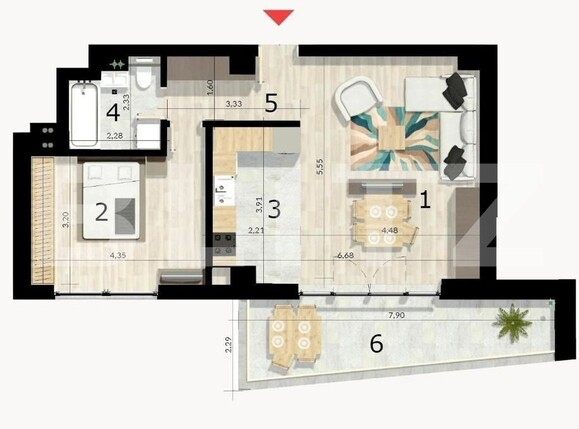 Apartament de vânzare 2 camere Craiovei - 126606AV | BLITZ Pitești | Poza1