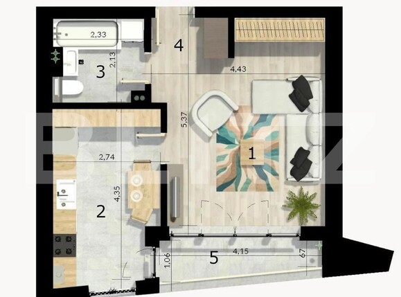 Garsonieră de vânzare Craiovei - 126607AV | BLITZ Pitești | Poza1