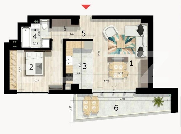 Apartament de vânzare 2 camere Craiovei - 126608AV | BLITZ Pitești | Poza1
