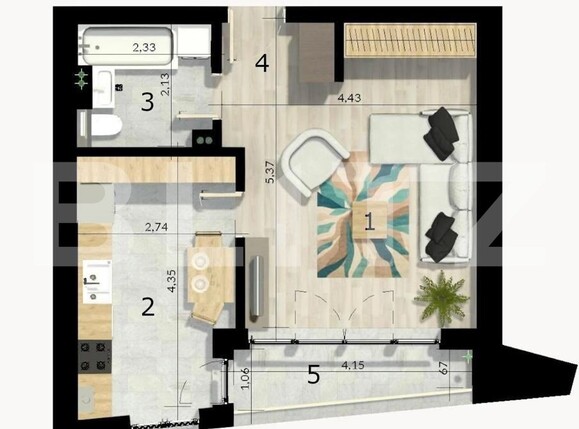 Garsonieră de vânzare Craiovei - 126614AV | BLITZ Pitești | Poza1