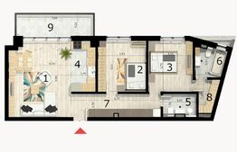 Apartament 3 camere, 109 mp, Ansamblu Rezidențial 