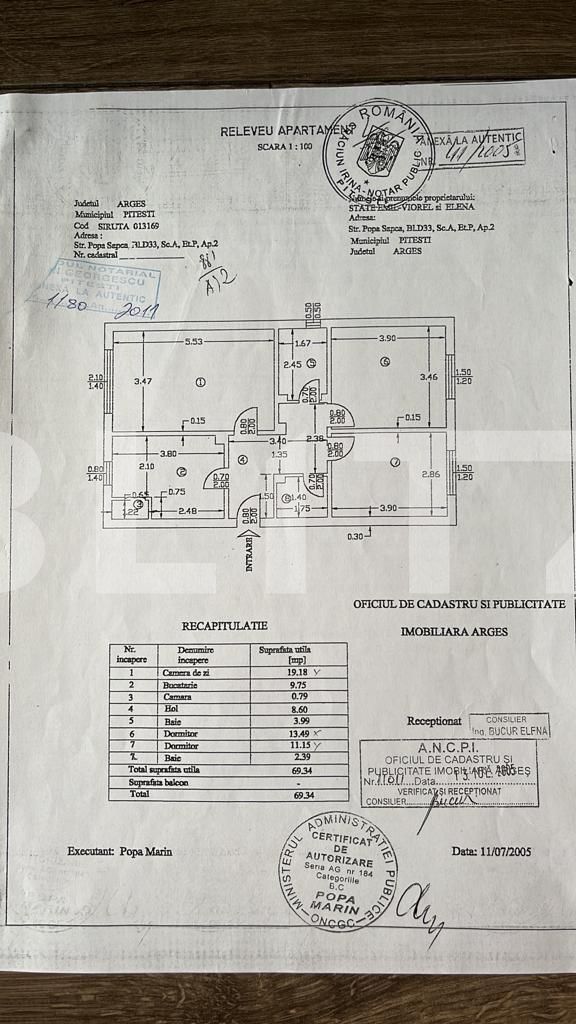 Apartament de vânzare 3 camere Popa Sapca - 126660AV | BLITZ Pitești | Poza1