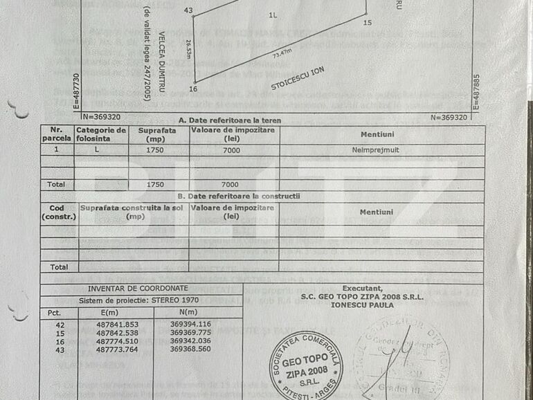 Teren de vânzare Hintesti - 130762TV | BLITZ Pitești | Poza1