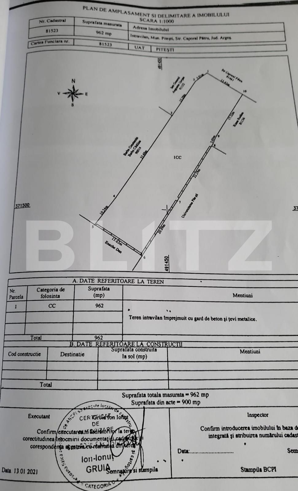 Teren de vânzare Fratii Golesti - 131182TV | BLITZ Pitești | Poza1