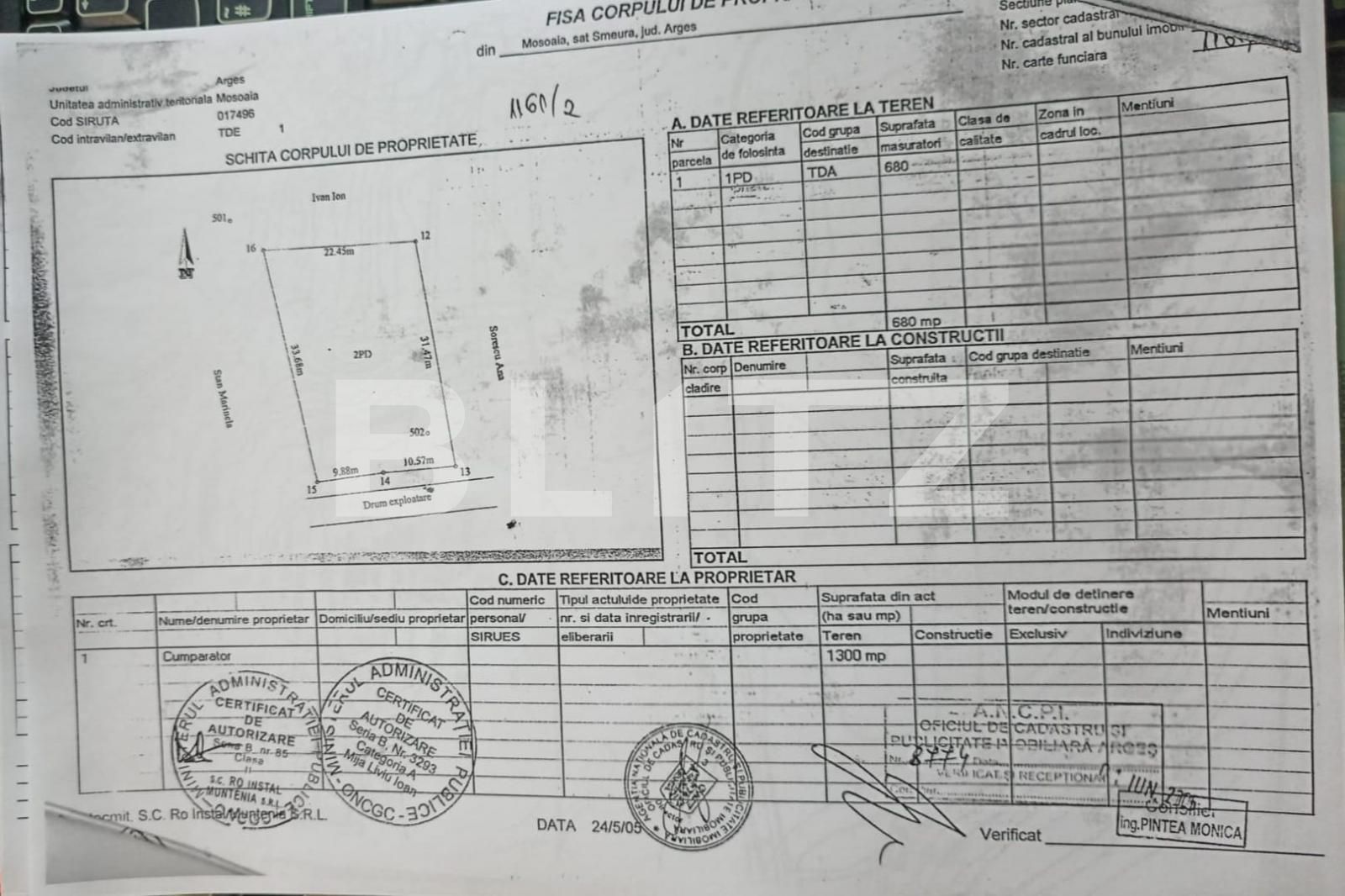 Teren de vânzare Smeura - 131977TV | BLITZ Pitești | Poza2