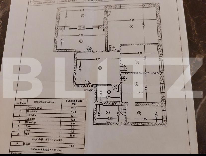 Apartament cu 3 camere, 101 mp, Ultracentral 