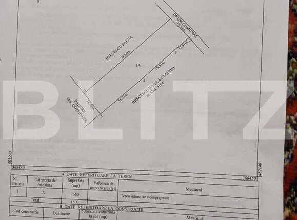 Teren de vânzare Smeura - 136899TV | BLITZ Pitești | Poza2