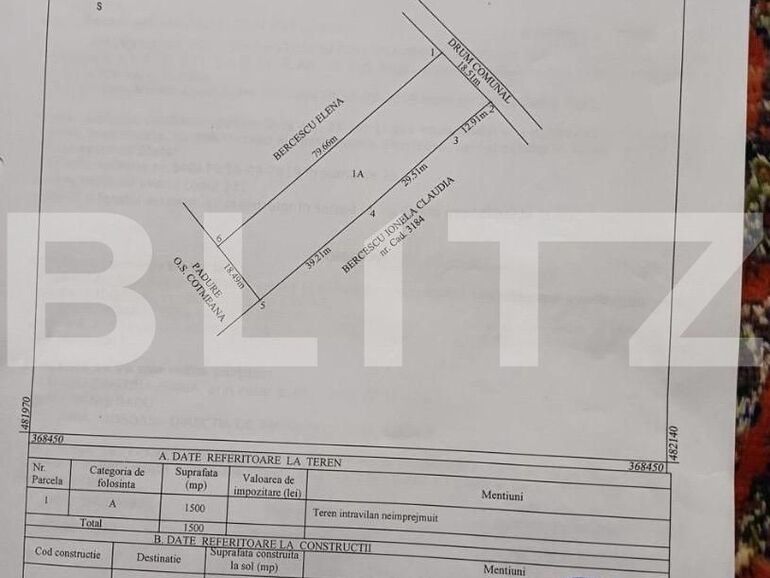 Teren de vânzare Smeura - 136899TV | BLITZ Pitești | Poza1