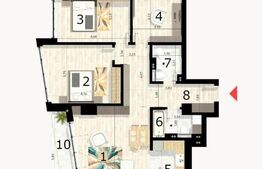 Apartament 3 camere, 98 mp, balcon, cartier Craiovei