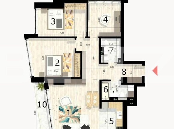 Apartament de vânzare 3 camere Craiovei - 144145AV | BLITZ Pitești | Poza1