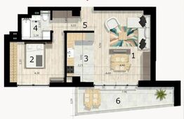 Apartament 2 camere, 88 mp, Ansamblu Rezidențial