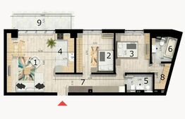 Apartament 3 camere, 80 mp, balcon, cartier Craiovei