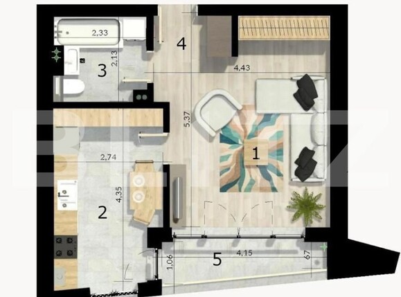 Garsonieră de vânzare Craiovei - 144520AV | BLITZ Pitești | Poza1