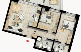 Apartament 3 camere, 99 mp, balcon, cartier Craiovei 