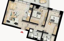 Apartament 3 camere, 99 mp, cartierul Craiovei 