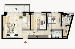 Apartament 3 camere, 109 mp, Ansamblu Rezidențial 