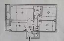 Apartament de 3 camere, 65 mp, zona Trivale