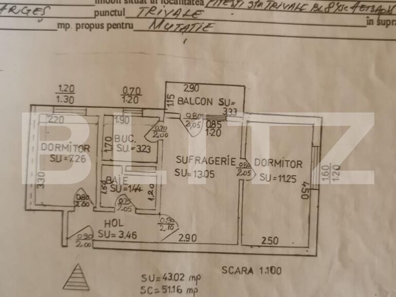 Apartament de vânzare 3 camere Trivale - 95610AV | BLITZ Pitești | Poza1