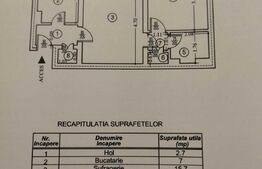 Apartament 2 camere, semidecomandat, 43 mp, zona Cameliei Nord