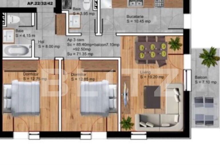 Apartament de vânzare 3 camere Nord - 103770AV | BLITZ Ploieşti | Poza1