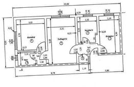 Apartament 3 camere, 57 mp, Nord
