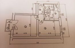 Apartament cu 2 camere, 43 mp, Sud
