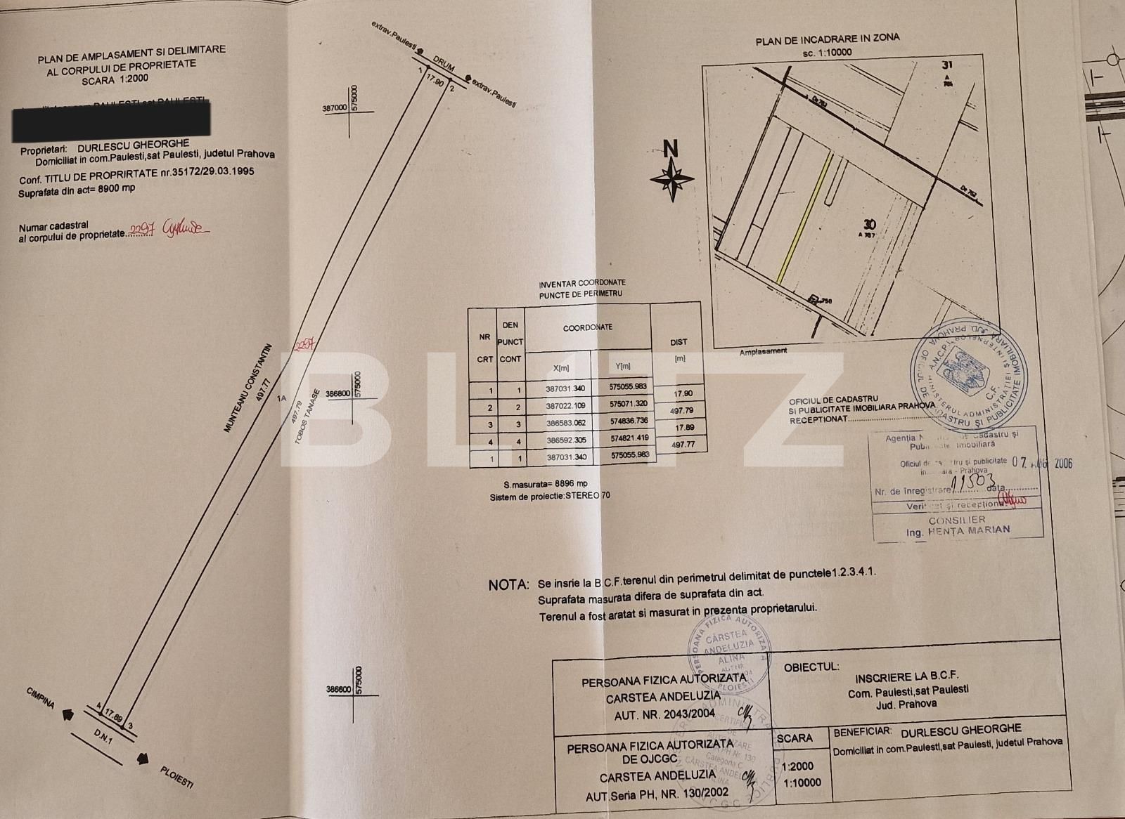 Teren de vânzare Paulesti - 119826TV | BLITZ Ploieşti | Poza1