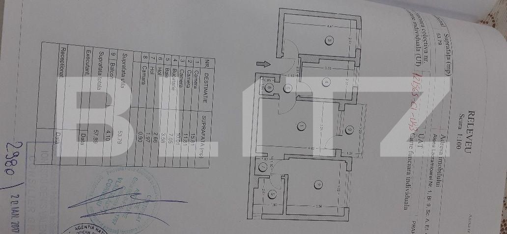 Apartament 3 camere, 57 mp, zona Democratiei