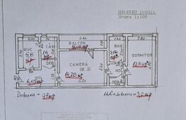 Apartament 2 camere, semidecomandat, 55 mp, Cina